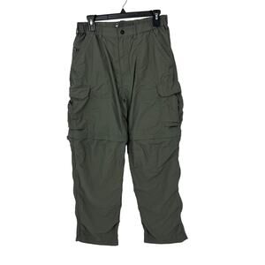 Rei nylon convertible pants men’s 30x28 green outdoor hiking camping fishing